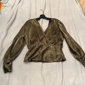 Revolve gold shimmer top